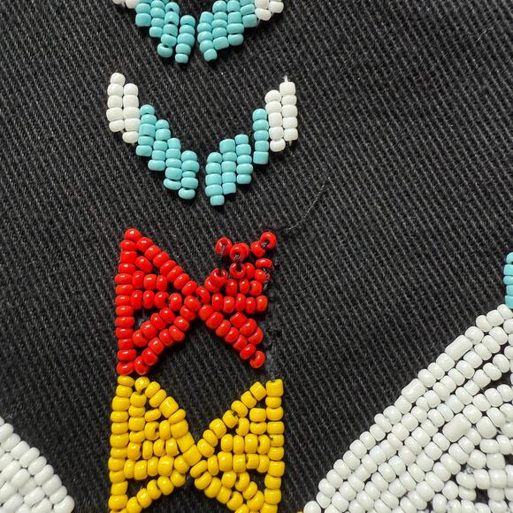 Hairston Roberson Ropa Embroidered Vest 1992 Black Cotton USA M/L - Picture 9 of 11